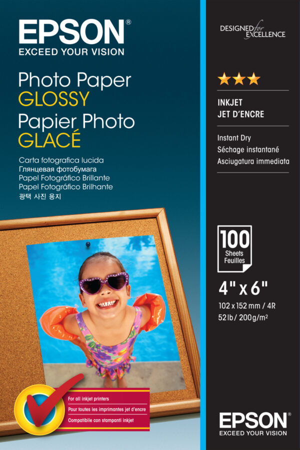 Glossy photo paper Originala Epson, S042548, pack 100 coli, 10x15cm, "C13S042548", (RAPO) Glossy photo paper Originala Epson, S042548, pack 100 coli, 10x15cm, "C13S042548", (RAPO)