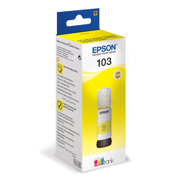 Cartus Cerneala Original Epson Yellow, nr.103, pentru L1110|L3110|L3110|L3150|L3151|L3156|L3160|L5190|L3210|L3250|L3260, 140ml, incl.TV 0.15 RON, "C13T00S44A"(RAPO) Cartus Cerneala Original Epson Yellow, nr.103, pentru L1110|L3110|L3110|L3150|L3151|L3156|L3160|L5190|L3210|L3250|L3260, 140ml, incl.TV 0.15 RON, "C13T00S44A"(RAPO)