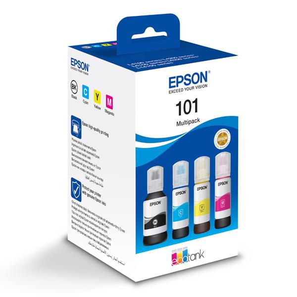 Combo-Pack Original Epson CMYK, nr.101, pentru L4150|L4160|L6160|L6170|L6190, 70mlx3+127mlx1, incl.TV 0.11 RON, "C13T03V64A"(RAPO) Combo-Pack Original Epson CMYK, nr.101, pentru L4150|L4160|L6160|L6170|L6190, 70mlx3+127mlx1, incl.TV 0.11 RON, "C13T03V64A"(RAPO)