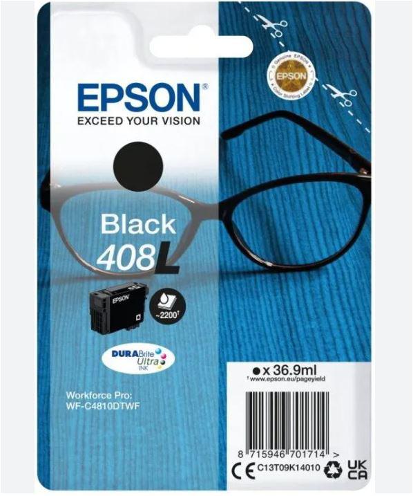 Cartus Cerneala Original Epson Black, nr.408, pentru WF-C4810DTWF, 2.2k, incl.TV 1.2incl.TV "C13T09K14010"(RAPO)