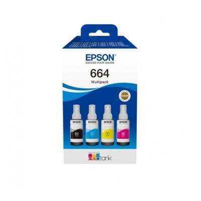 Combo-Pack Original Epson CMYK, 664 Combo, pentru L100|L120||L200|L110|L210|L220|L300|L355|L550, , "C13T66464A"(RAPO) Combo-Pack Original Epson CMYK, 664 Combo, pentru L100|L120||L200|L110|L210|L220|L300|L355|L550, , "C13T66464A"(RAPO)
