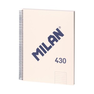 Caiet A4 cu spirală MILAN bej 80 file 57142E80BG