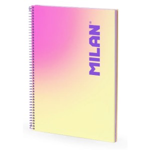 Caiet A4 90 file DR cu spiră MILAN galben Sunset 57142E90SNY Caiet A4 90 file cu spirală MILAN Sunset 57142E90SNY