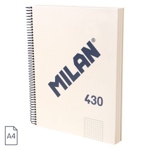 Caiet A4 cu spirală, 120 file, MILAN bej 57143E120BG