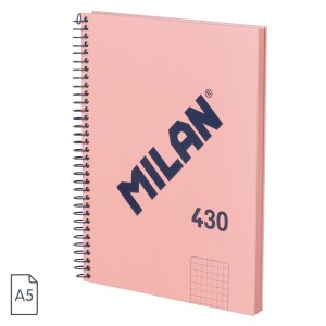 Caiet A5 cu spirală MILAN roz 57153E80SNCP