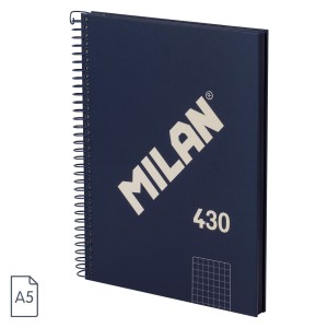 Caiet A5 cu spirală MILAN albastru 57153E80SNCB