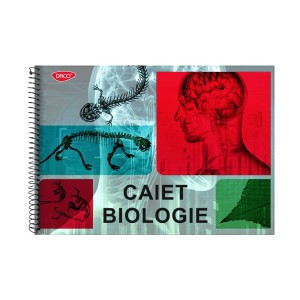 Caiet biologie A4 24 file cu spira DACO CT303