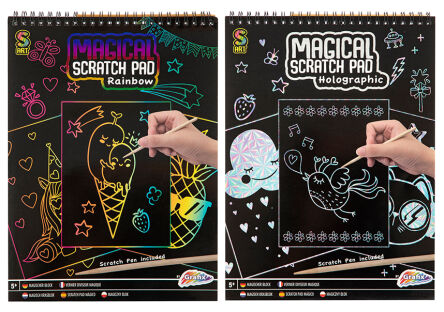 Caiet cu fișe razuibile Magical Scratch Pad A4 Grafix Caiet cu fișe razuibile Magical Scratch Pad A4 Grafix