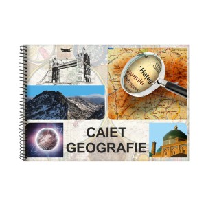 Caiet geografie A4 24 file spiră DACO CT302