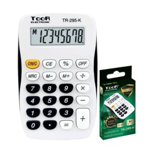 Calculator de birou Toor Electronic TR-295-K 120-1769, 8 digiți, alb/negru