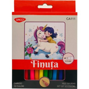 Carioca 12 culori vârf subțire Finuța DACO CA111