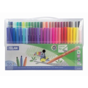 Cariocă 50 culori cu vârf conic MILAN 06CT50