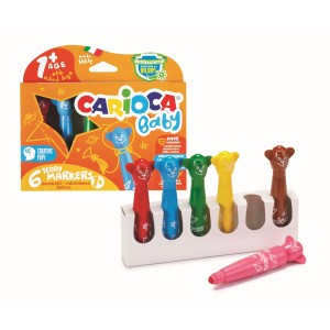 Carioca 6 culori Teddy Markers Baby CARIOCA 42815
