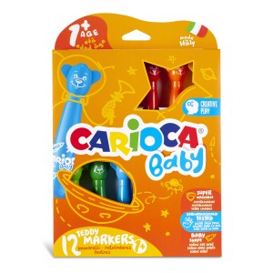 Carioca 12 culori Teddy Markers Baby CARIOCA 42816