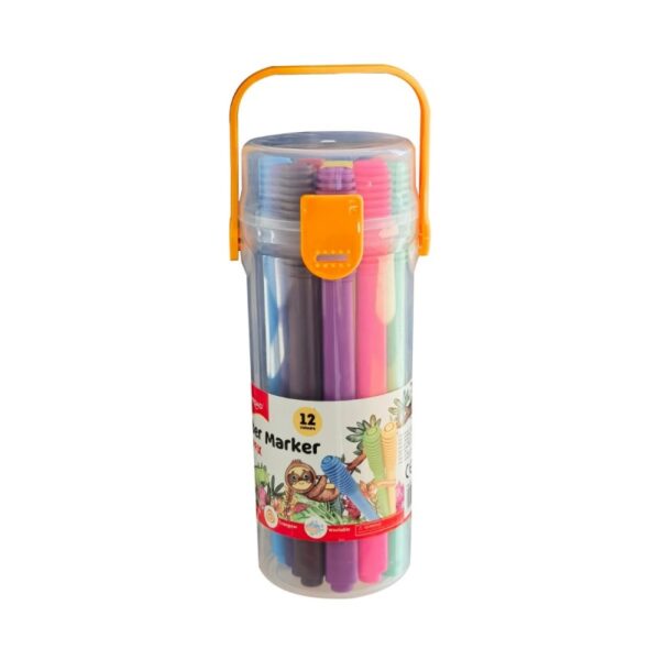 Carioci colorate KEYROAD Capfix Connectible KR971996, 12 culori, triunghiulare