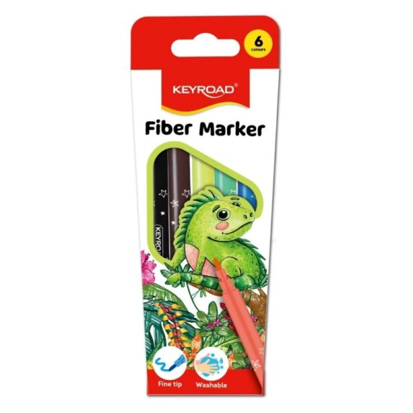 Carioci colorate KEYROAD Washable KR971588, 6 culori, lavabile