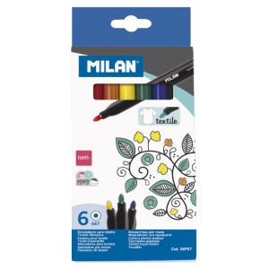 Cariocă pentru textile MILAN 6 culori 06P6T