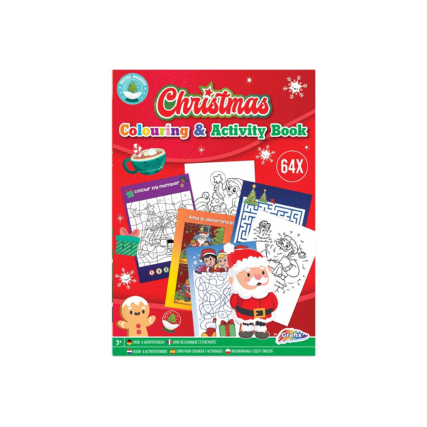 Carte de colorat și activități A4 Crăciun Xmas, 64 pagini, Grafix Carte de colorat și activități A4 Crăciun Xmas, 64 pagini, Grafix