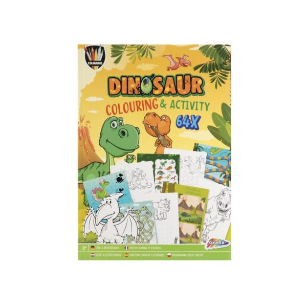 Carte de colorat și activități A4 Dinozauri Grafix, 64 file Carte de colorat și activități A4 Dinozauri Grafix, 64 file