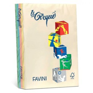 Carton color A4 160 g/mp asortat 5 culori pastel FAVINI A74X304