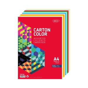 Carton color DACO CN166 A4 50 coli 10 culori 160 g/mp