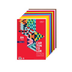 Carton color DACO CN240 A4, 50 coli, 10 culori, 240 g/mp