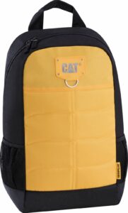 Rucsac CATERPILLAR Millennial Classic - Benji, material 600D HD polyester - negru cu galben "CAT-83431-12"