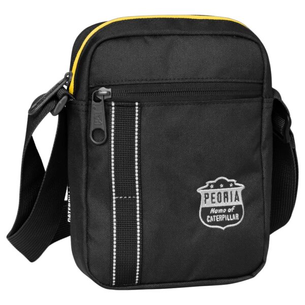 Borseta de umar CATERPILLAR Mochilas rPET Peoria, material 600D poliester - negru/galben "CAT-84068-12" Borseta de umar CATERPILLAR Mochilas rPET Peoria, material 600D poliester - negru/galben "CAT-84068-12"