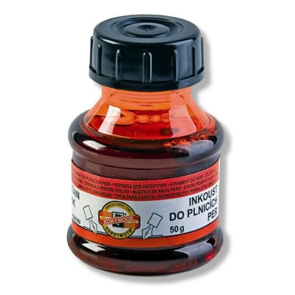 Cerneală Koh-I-Noor roșie în călimară din plastic de 50 g Cerneală Koh-I-Noor roșie în călimară din plastic de 50 g