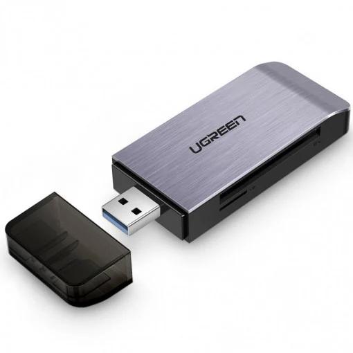CARD READER extern Ugreen, "CM180" interfata USB 3.0, citeste/scrie: TF/SD/MS/CF 3.0 viteza pana la 100Mbps, suporta carduri maxim 2 TB, plastic, gri "50541" - 6957303855414 CARD READER extern Ugreen, "CM180" interfata USB 3.0, citeste/scrie: TF/SD/MS/CF 3.0 viteza pana la 100Mbps, suporta carduri maxim 2 TB, plastic, gri "50541" - 6957303855414