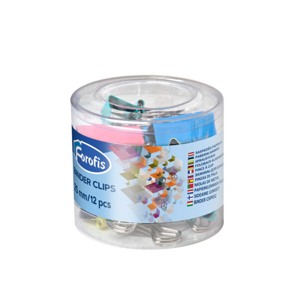Clips color 25 mm Forofis, 12/borcan
