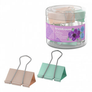 Clips ErichKrause Pastel Bloom 32 mm, 9 buc Clips ErichKrause Pastel Bloom 32 mm, 9 buc