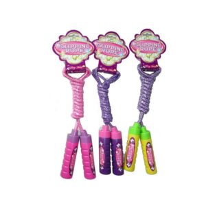 Coardă de sărit Mega Creative 380074 cu mânere din plastic și sclipici