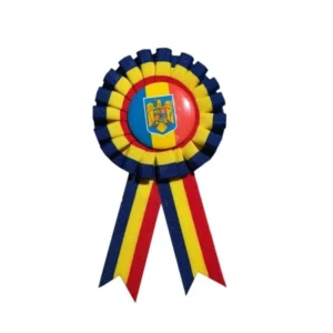 Cocardă România tricoloră 8x16 cm Talida