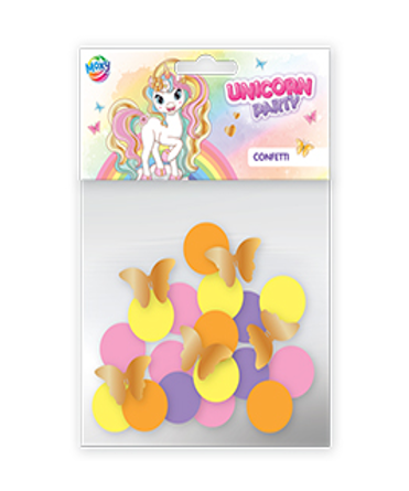 Confeti Unicorn 20 g, 2,5 cm diametru, Grafix Confeti Unicorn 20 g, 2,5 cm diametru, Grafix