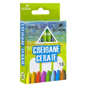 Creioane cerate 16 culori ECADA 47016