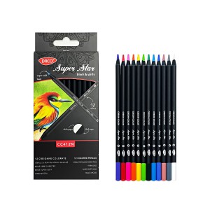 Creioane colorate 12 Black&White DACO CC412N