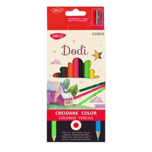 Creioane colorate 12 culori Dodi DACO CC4312