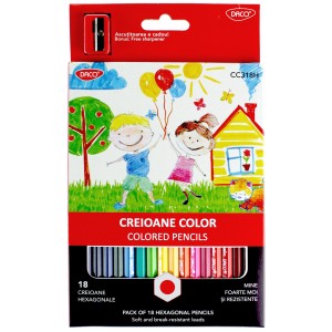 Creioane colorate 18 culori DACO CC318