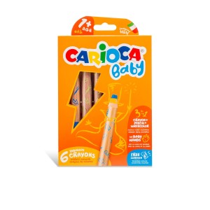 Creion color 6 culori 3 în 1 Carioca Baby 42817