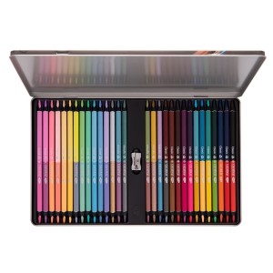 Creioane colorate 30 bicolore în cutie metalică DACO CC430