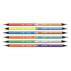 Creioane colorate 6 bicolor Fluo-Metal MILAN 07123306