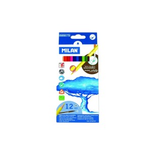 Creioane colorate acuarelă 12 culori MILAN 0742312