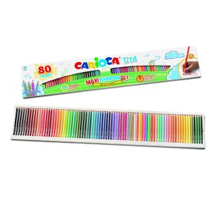 Creioane colorate 80 culori CARIOCA 42890