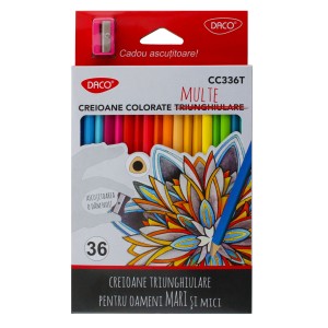 Creioane colorate DACO 36 culori CC336T