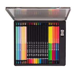 Creioane colorate 24/36 în cutie metalică DACO CC424