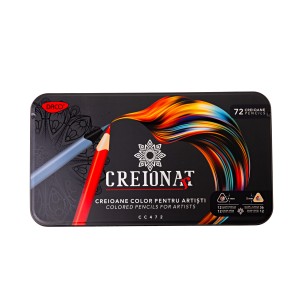 Creioane colorate DACO CC472, 72, în cutie metalică