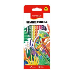 Creioane colorate KEYROAD KR971273 triunghiulare 12 culori