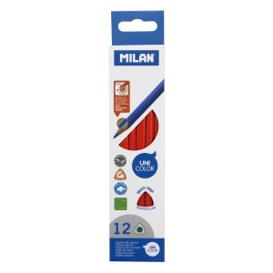 Creioane colorate Unicolor set 12 MILAN roșu 0722313012