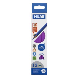 Creion color Unicolor set 12 MILAN mov 0722314112